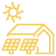 solar panels icon yellow